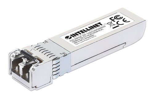 Intellinet Transceiver Module Optical, 10 Gigabit Fiber SFP+, 10GBase-SR (LC) Multi-Mode Port, 300m, Wavelength 850nm, Ethernet, Fibre, HPE Compliant, Equivalent to HPE J9150A / J9150D / JD092A / JD092B, Three Year Warranty