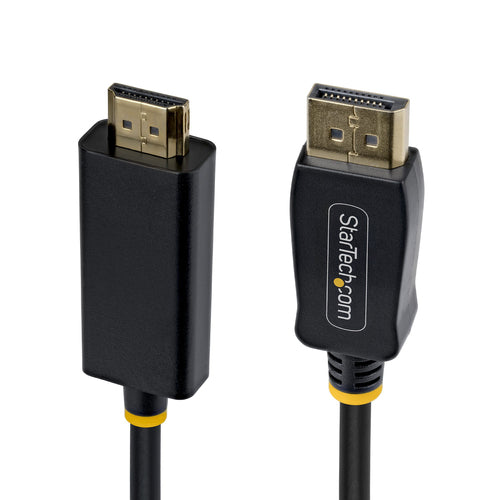 StarTech.com 15ft DisplayPort to HDMI Adapter Cable with Gripping Connectors, 4K 60Hz, HDR, Uni-Directional DP to HDMI Video Converter, DP Desktop to HDMI Monitor