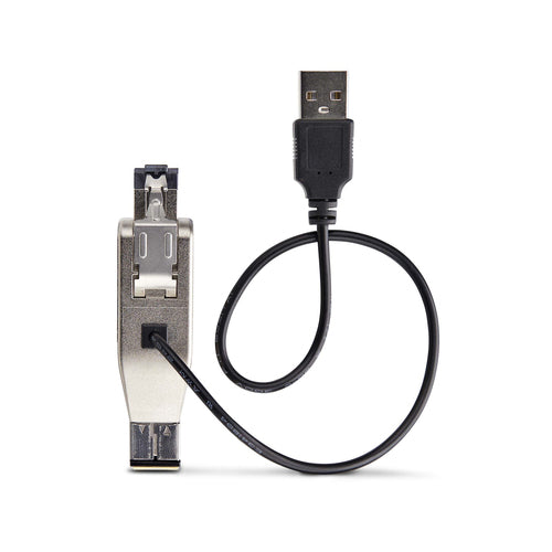 StarTech.com Gigabit Fiber to RJ45 Ethernet Media Converter Dongle, Optical Singlemode 10km/Multimode 800m, USB Powered, Compact Design, Metal Housing, Micro Mini, TAA