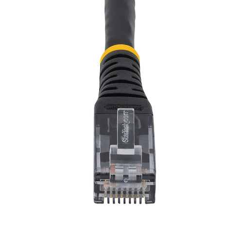 StarTech.com 100ft CAT6 Ethernet Cable - Black CAT 6 Gigabit Ethernet Wire -250MHz 100W PoE RJ45 UTP Molded Network/Patch Cord w/Strain Relief/ Individually Tested