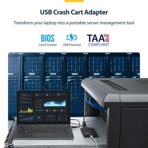 StarTech.com KVM Console to USB 2.0 Portable Laptop Crash Cart Adapter