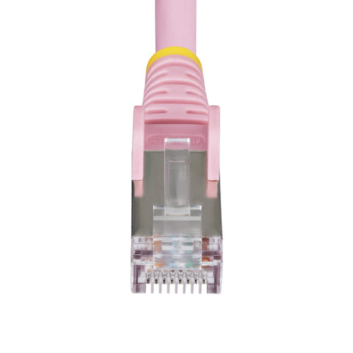 StarTech.com 25ft Pink CAT6a Ethernet Cable, Snagless RJ45, 10GbE, 100W PoE++, S/FTP, LSZH, 27AWG Pure Bare Copper Wire, 500MHz, Shielded Network Patch Cord w/Strain Reliefs, Individually Tested/ETL Verified