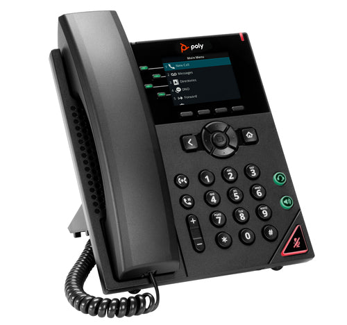 HP Poly VVX 250 4-Line IP Phone and PoE-enabled GSA/TAA