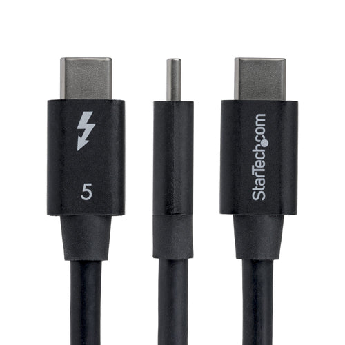 StarTech.com 2.6ft (80cm) Right Angle Thunderbolt 5 Cable, 80Gbps/Up to 120Gbps, 240W PD, 8K 60Hz, Certified Thunderbolt Cable, Compatible w/Thunderbolt 4/USB4/USB-C