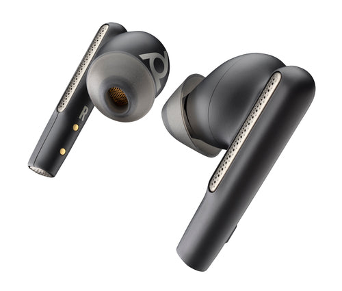 HP Poly Poly Voyager Free 60+ UC Carbon Black Earbuds +BT700 USB-C Adapter +Touchscreen Charge Case