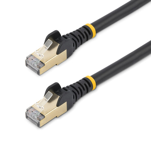 StarTech.com 4ft CAT6a Ethernet Cable - 10 Gigabit Shielded Snagless RJ45 100W PoE Patch Cord - 10GbE STP Network Cable w/Strain Relief - Black Individually Tested/Wiring is UL Certified/TIA