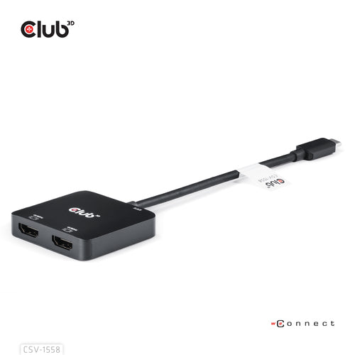 CLUB3D USB-C® Hub to Dual HDMI™ 4K60Hz M/F+PD3.0 100 Watt