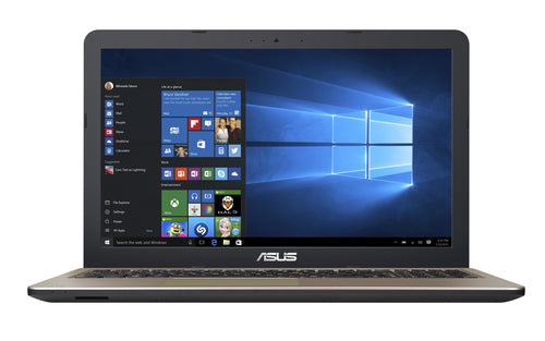 ASUS R540NA-RS02 laptop Intel® Celeron® N3350 39.6 cm (15.6") HD 4 GB 500 GB HDD Wi-Fi 5 (802.11ac) Windows 10 Black, Chocolate