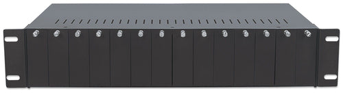 Intellinet 14-Slot Media Converter Chassis, Includes redundant power supply, 19" rackmountable, 2U