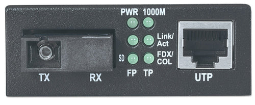 Intellinet Gigabit Ethernet WDM Bi-Directional Single Mode Media Converter, 10/100/1000Base-Tx to 1000Base-Lx (SC) Single-Mode, 20km, WDM (Rx1550/Tx1310)