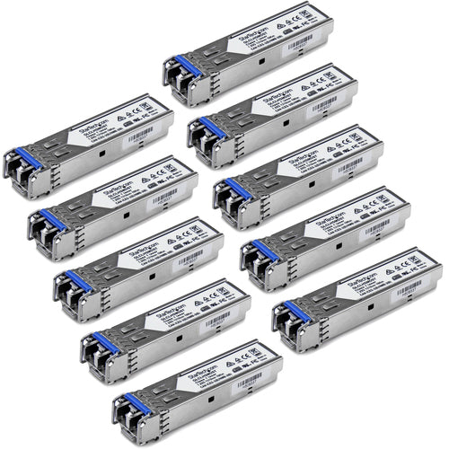 StarTech.com Cisco GLC-LH-SMD Compatible SFP Transceiver Module - 1000BASE-LX/LH - 10 Pack~Cisco GLC-LH-SMD Compatible SFP Module (10 Pack) - 1000BASE-LX/LH - 1GbE Single Mode Fiber SMF Optic Transceiver - 1GE Gigabit Ethernet SFP - LC 10km - 1310nm -