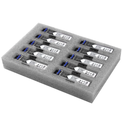 StarTech.com Cisco GLC-LH-SMD Compatible SFP Transceiver Module - 1000BASE-LX/LH - 10 Pack~Cisco GLC-LH-SMD Compatible SFP Module (10 Pack) - 1000BASE-LX/LH - 1GbE Single Mode Fiber SMF Optic Transceiver - 1GE Gigabit Ethernet SFP - LC 10km - 1310nm -