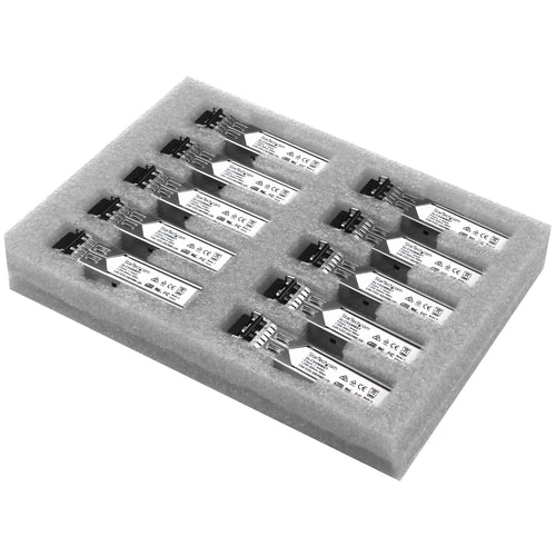StarTech.com Cisco GLC-SX-MM Compatible SFP Transceiver Module - 1000BASE-SX - 10 Pack~10 Pack Cisco GLC-SX-MM Compatible SFP Module (10 Pack) - 1000BASE-SX - 1GbE Multimode Fiber MMF Optic Transceiver - 1GE Gigabit Ethernet SFP - LC 550m - 850nm - DDM