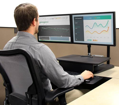 StarTech.com Dual Monitor Sit-to-stand Workstation
