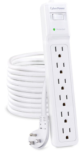 CyberPower B625 surge protector White 6 AC outlet(s) 125 V 7.6 m