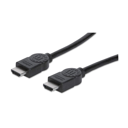 Manhattan HDMI Cable, 1080p@60Hz (High Speed), 22.5m, Male to Male, Black, Fully Shielded, Gold Plated Contacts, Lifetime Warranty