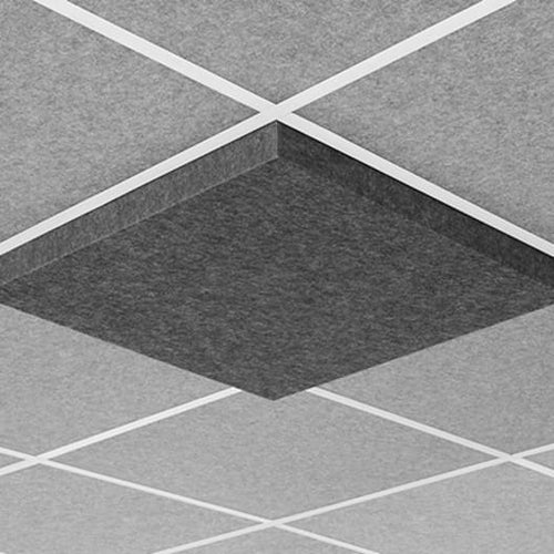 Middle Atlantic Products Nivo™ Acoustic Ceiling Tile with 2 inch Drop Profile in Charcoal Gray, 2 inch Drop, 15/16" Layin