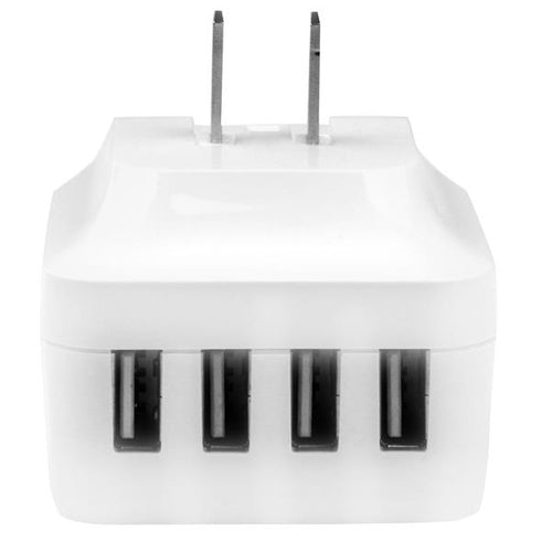 StarTech.com 4-Port USB Wall Charger - International Travel - 34W/6.8A - White