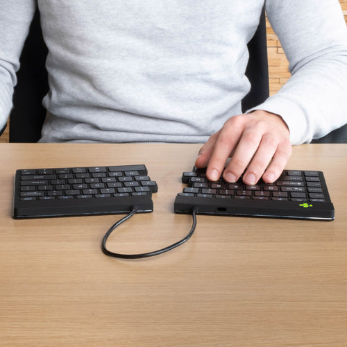 R-Go Tools Ergonomic keyboard R-Go Split Break with break software, ergonomic split keyboard, QWERTY (US), Bluetooth, black