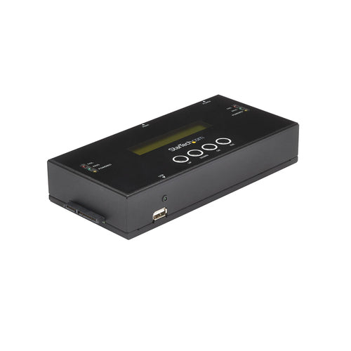 StarTech.com 1:1 Standalone Hard Drive Duplicator and Eraser, SAS and SATA HDD/SSD Cloner/Copier, Hard Drive Duplicator and Sanitizer, LCD Display, TAA Compliant