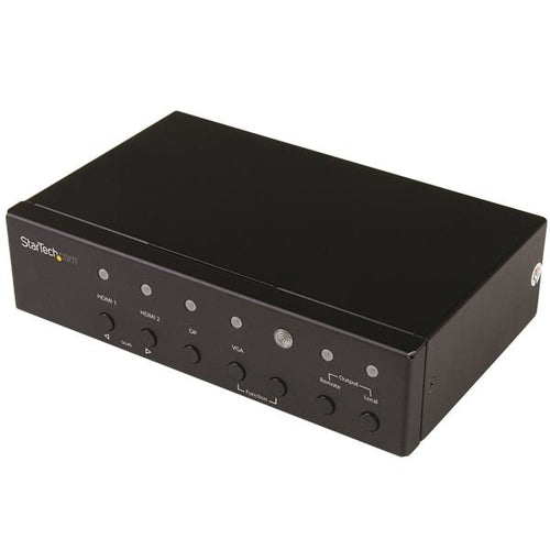 StarTech.com Multi-Input HDBaseT Extender with Built-in Switch - DisplayPort, VGA and HDMI Over CAT5e or CAT6 - Up to 4K