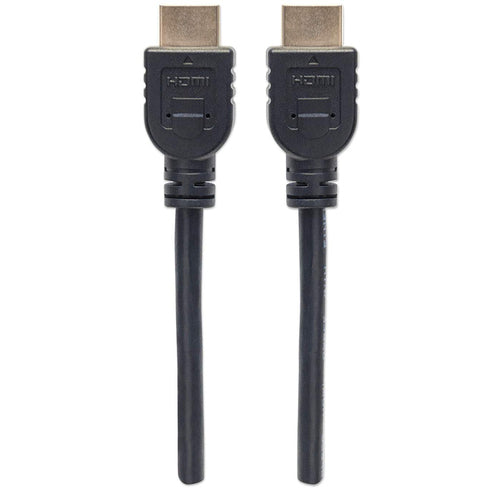 Manhattan HDMI 4K@60Hz Cable with Ethernet - CL3 rated, 1m, Suitable for In-Wall use, For ALL 4K & 1080p/HD uses - when upgrading now or have it ready for when you need it, Male to Male, Black, Ultra HD 4k x 2k, Lifetime Warranty, Premium High Speed