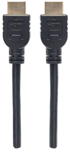 Manhattan HDMI 4K@60Hz Cable with Ethernet - CL3 rated, 2m, Suitable for In-Wall use, For ALL 4K & 1080p/HD uses - when upgrading now or have it ready for when you need it, Male to Male, Black, Ultra HD 4k x 2k, Lifetime Warranty, Premium High Speed