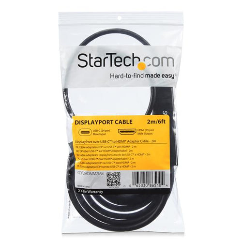 StarTech.com 3ft (1m) USB C to HDMI Cable - 4K 30Hz USB Type-C to HDMI Video Display Converter - USB-C DP Alt Mode to HDMI Monitor Adapter Cord - Thunderbolt Compatible