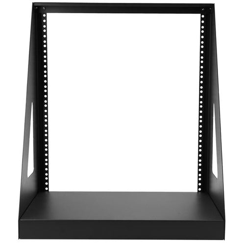 StarTech.com 2-Post 12U Heavy-Duty Desktop Server Rack, Small Open Frame 19in Computer Rack, Compact Network Rack for AV / Studio / Data / IT Equipment, TAA Compliant - Free Standing Two-Post Home/Office Rack