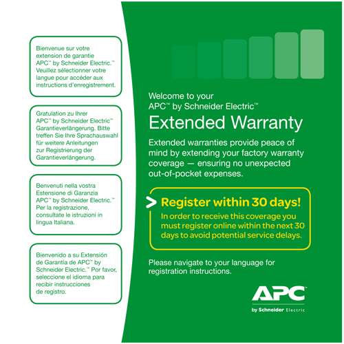 APC Warranty extension service pack, for accessories, 1yr, level 01