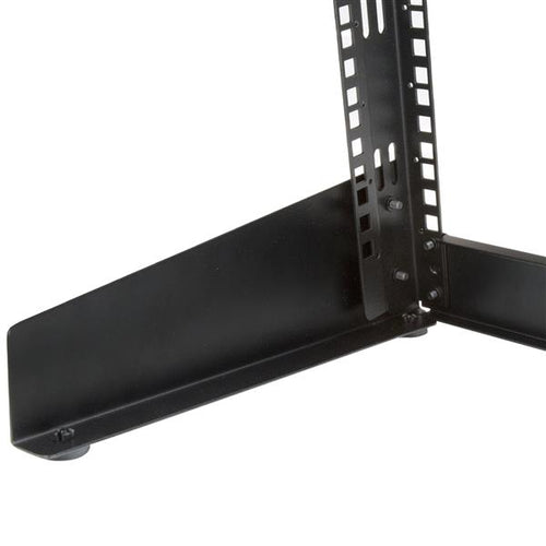 StarTech.com 2-Post 8U Desktop Server Rack, Small Open Frame 19in Computer Rack, Compact Network Rack for AV / Studio / Data / IT Equipment - Free Standing Two-Post Home/Office Rack
