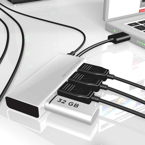 CLUB3D USB 3.0 Hub 4-Port with Power Adapter