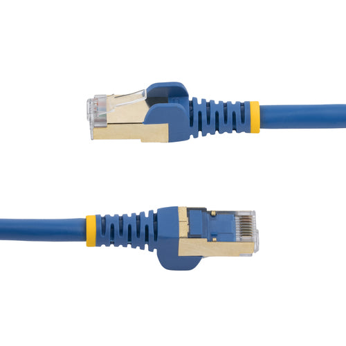 StarTech.com 10ft CAT6a Ethernet Cable - 10 Gigabit Shielded Snagless RJ45 100W PoE Patch Cord - 10GbE STP Network Cable w/Strain Relief - Blue Individually Tested/Wiring is UL Certified/TIA