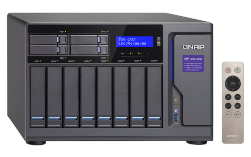 QNAP TVS-1282 NAS Tower Intel® Core™ i7 i7-6700 32 GB DDR4 0 TB QNAP Turbo NAS System Black