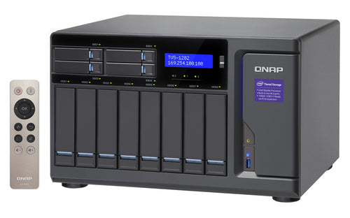 QNAP TVS-1282 NAS Tower Intel® Core™ i7 i7-6700 64 GB DDR4 0 TB QNAP Turbo System Black
