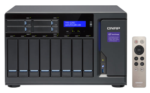 QNAP TVS-1282 NAS Tower Intel® Core™ i5 i5-6500 16 GB DDR4 0 TB QNAP Turbo NAS System Black