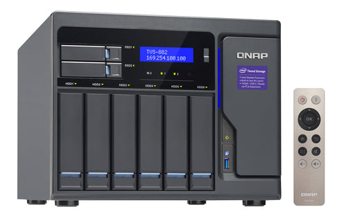 QNAP TVS-882 NAS Tower Intel® Core™ i5 i5-6500 16 GB DDR4 0 TB QNAP Turbo NAS System Grey