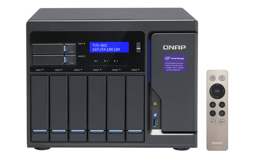 QNAP TVS-882 NAS Tower Intel® Core™ i5 i5-6500 16 GB DDR4 0 TB QNAP Turbo NAS System Grey