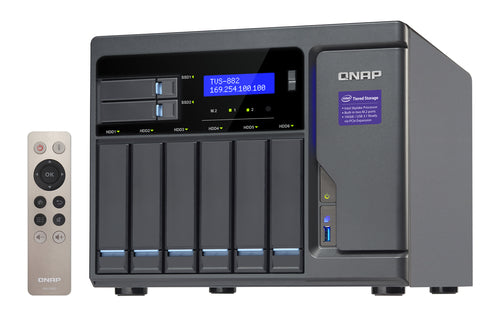 QNAP TVS-882 NAS Tower Intel® Core™ i5 i5-6500 16 GB DDR4 0 TB QNAP Turbo NAS System Grey