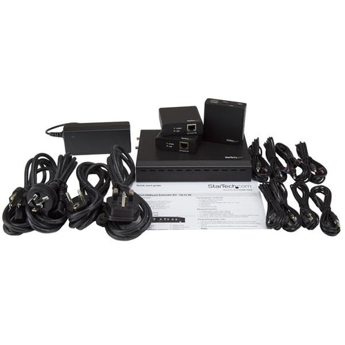 StarTech.com 3-Port HDBaseT Extender Kit with 3 Receivers - 1x3 HDMI over CAT5e Splitter - Up to 4K