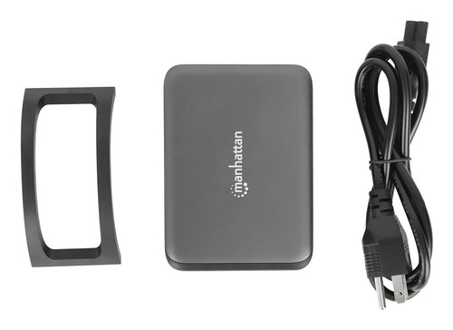 Manhattan 4-Port GaN USB Power Delivery Charging Station - 240 W / PD 3.1, Four USB-C PD Ports with up to 140 W per Port, 240 W Total Output, Power Delivery 3.1, Black