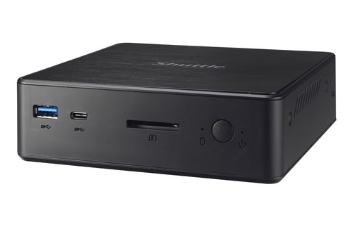 Shuttle Nano PC NC10U5 , Intel i5-8265U, 1x HDMI, 1x DP, 1x 2.5" bay, 1x M.2, 1x LAN, 1x COM, Wifi, 24/7 permanent operation, incl. VESA & Stand