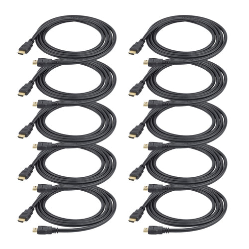StarTech.com 3ft (0.9m) HDMI Cable - 10 Pack - 4K High Speed HDMI Cable with Ethernet, 4K 30Hz, UHD Monitor Cord, 10-Pack HDMI 1.4 Cable for TVs/Projectors/Video Walls, M/M