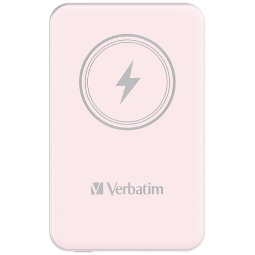 Verbatim Charge 'n' Go Magnetic Wireless Power Bank 5000mAh Pink