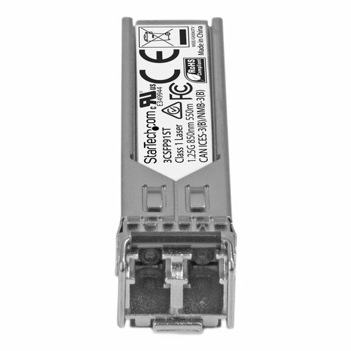 StarTech.com Gigabit Fiber 1000Base-SX SFP Transceiver Module - HP 3CSFP91 Compatible - MM LC - 550m~HPE 3CSFP91 Compatible SFP Module - 1000BASE-SX - 1GbE Multi Mode Fiber Optic Transceiver - 1GE Gigabit Ethernet SFP - LC 550m - 850nm - DDM HPE 3812,