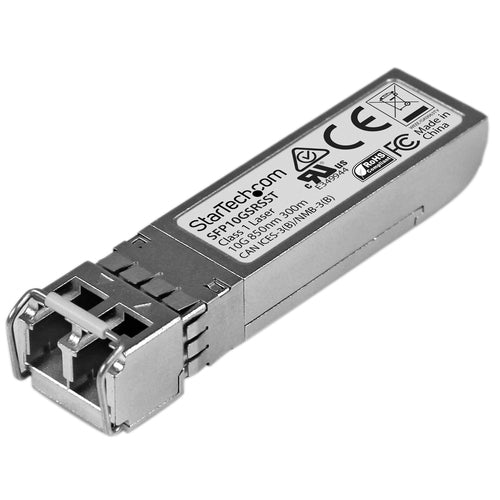 StarTech.com Cisco SFP-10G-SR-S Compatible SFP+ Transceiver Module - 10GBASE-SR~Cisco SFP-10G-SR-S Compatible SFP+ Module - 10GBASE-SR - 10GbE Multimode Fiber MMF Optic Transceiver - 10GE Gigabit Ethernet SFP+ - LC 300m - 850nm - DDM Cisco Firepower,