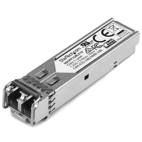 StarTech.com Cisco Meraki MA-SFP-1GB-LX10 Compatible SFP Transceiver Module - 1000BASE-LX~Cisco Meraki MA-SFP-1GB-LX10 Compatible SFP Module - 1000BASE-LX - 1GbE Single Mode Fiber SMF Optic Transceiver - 1GE Gigabit Ethernet SFP - LC 10km - 1310nm - DDM