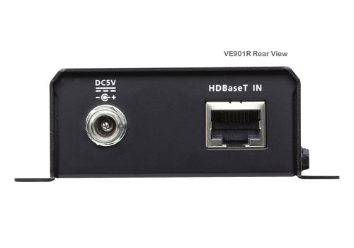 ATEN VE901R AV extender AV receiver Black