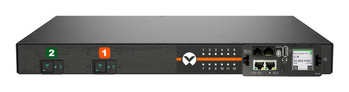 Vertiv Geist MNU5M1R6-12CF18-3TL6A0H10-S power distribution unit (PDU) 12 AC outlet(s) 0U Black