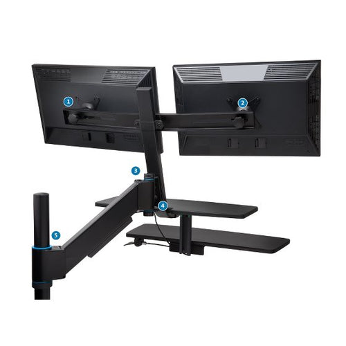 Kensington K52796WW monitor mount / stand 58.4 cm (23") Desk Black
